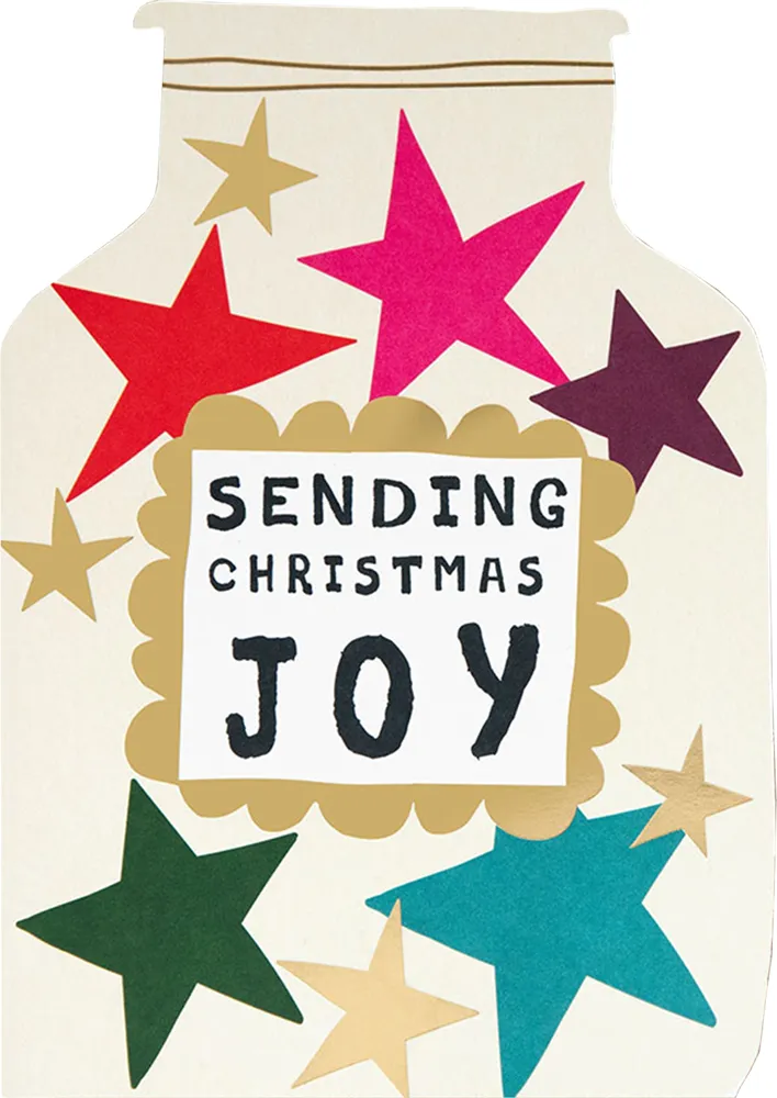 Joy Jar Die Cut Christmas Card