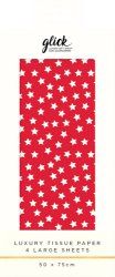 Red Stars Tissue Paper