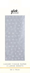 Silver Stars Tissue Paper