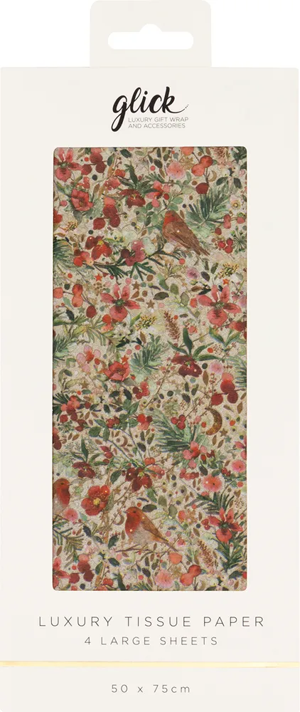 Gilded Robins Tissue Paper