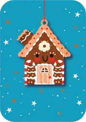 Gingerbread Ornament Christmas Card