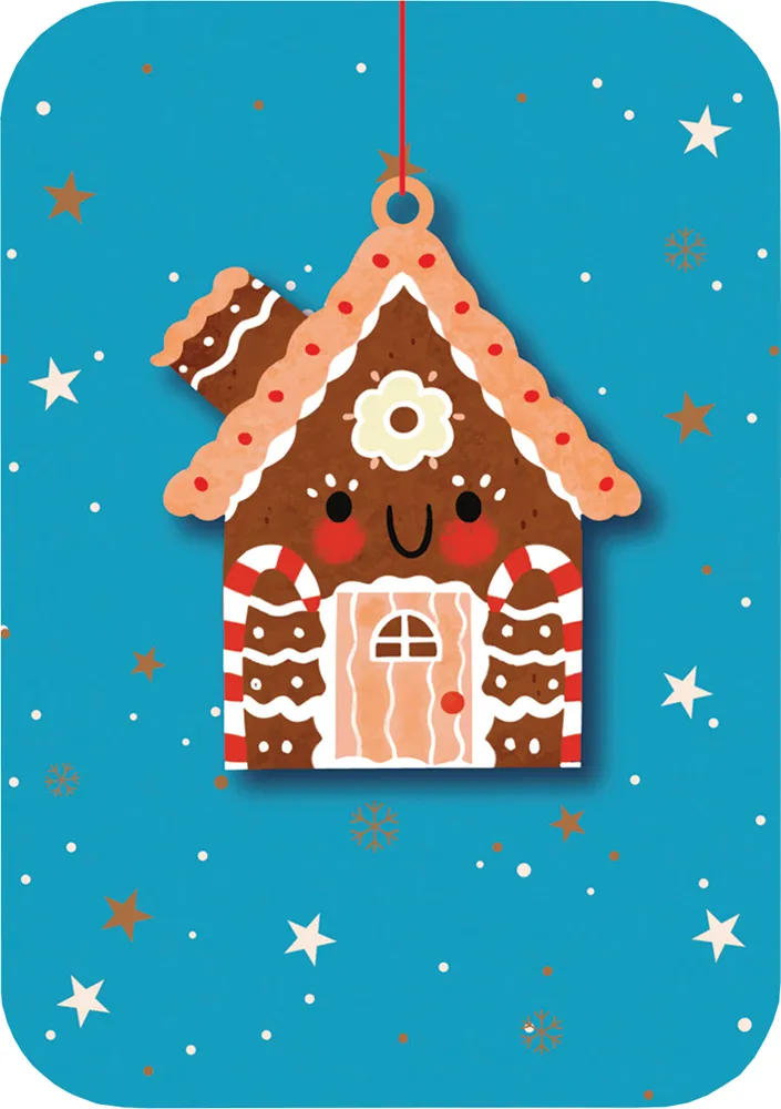 Gingerbread Ornament Christmas Card