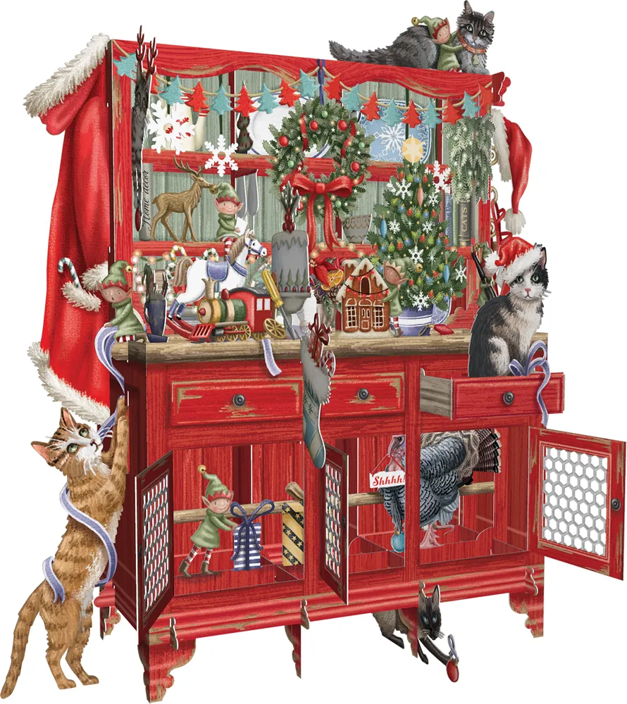 3D Santa's Dresser Christmas Card