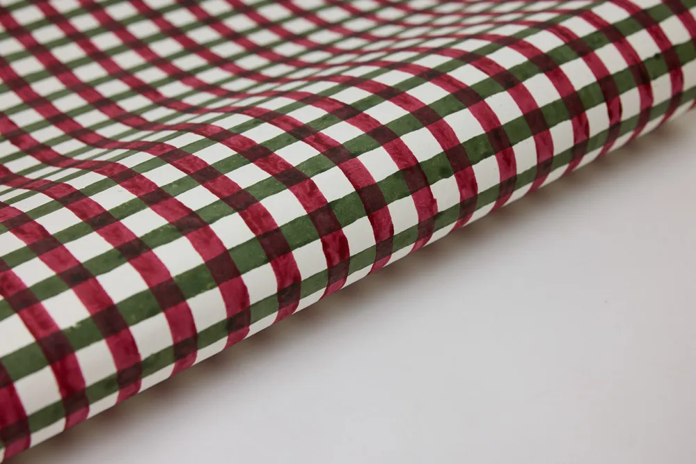 Holly Green Gingham Sheet Wrap