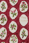Red Xmas Scallop Christmas Card