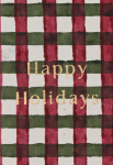 Happy Holiday Gingham Christmas Card