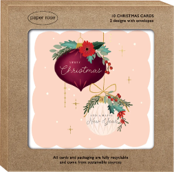 Xmas Ornaments Boxed Cards