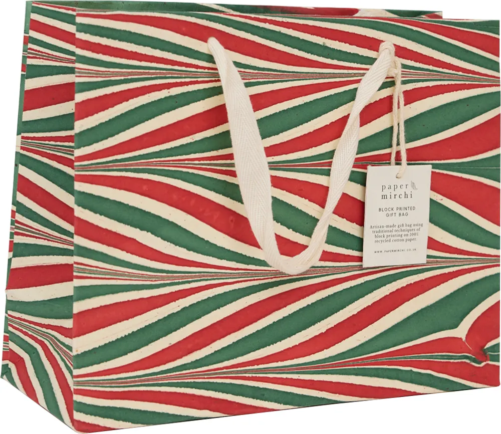 Marble Festive Medium Gift Bag