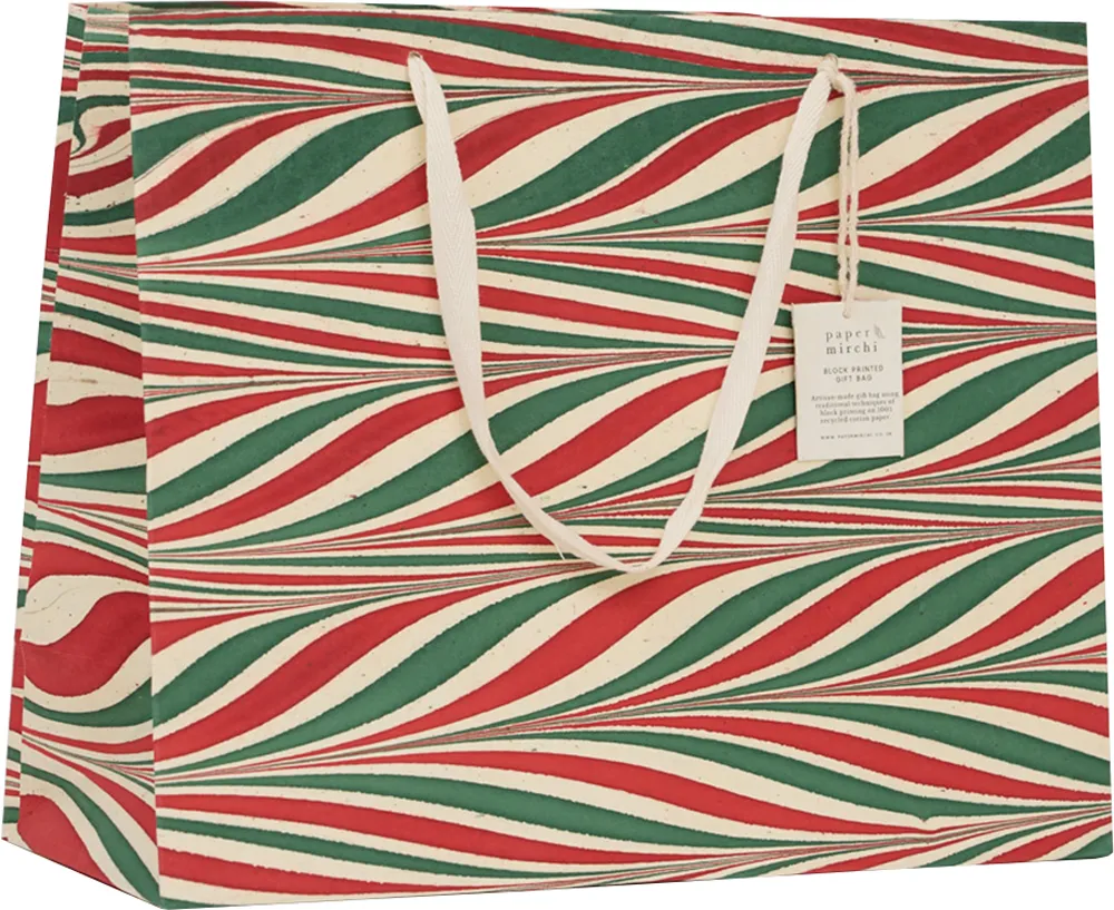 Marble Festive Large Gift Bag