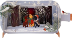 3D Dogs in the Woods Christmas Card