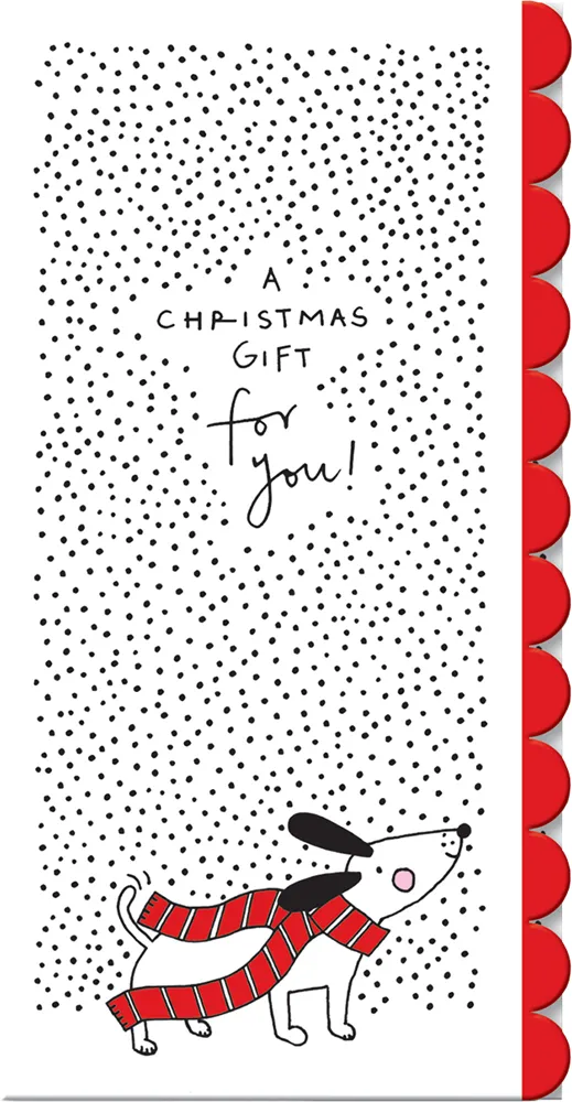 Xmas Dog Money Wallet Christmas Card