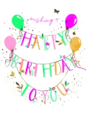 Balloon Banner Greeting Card 