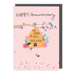 Bee Hive Anniversary Card 