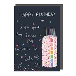 Color Cake Birthday Card 